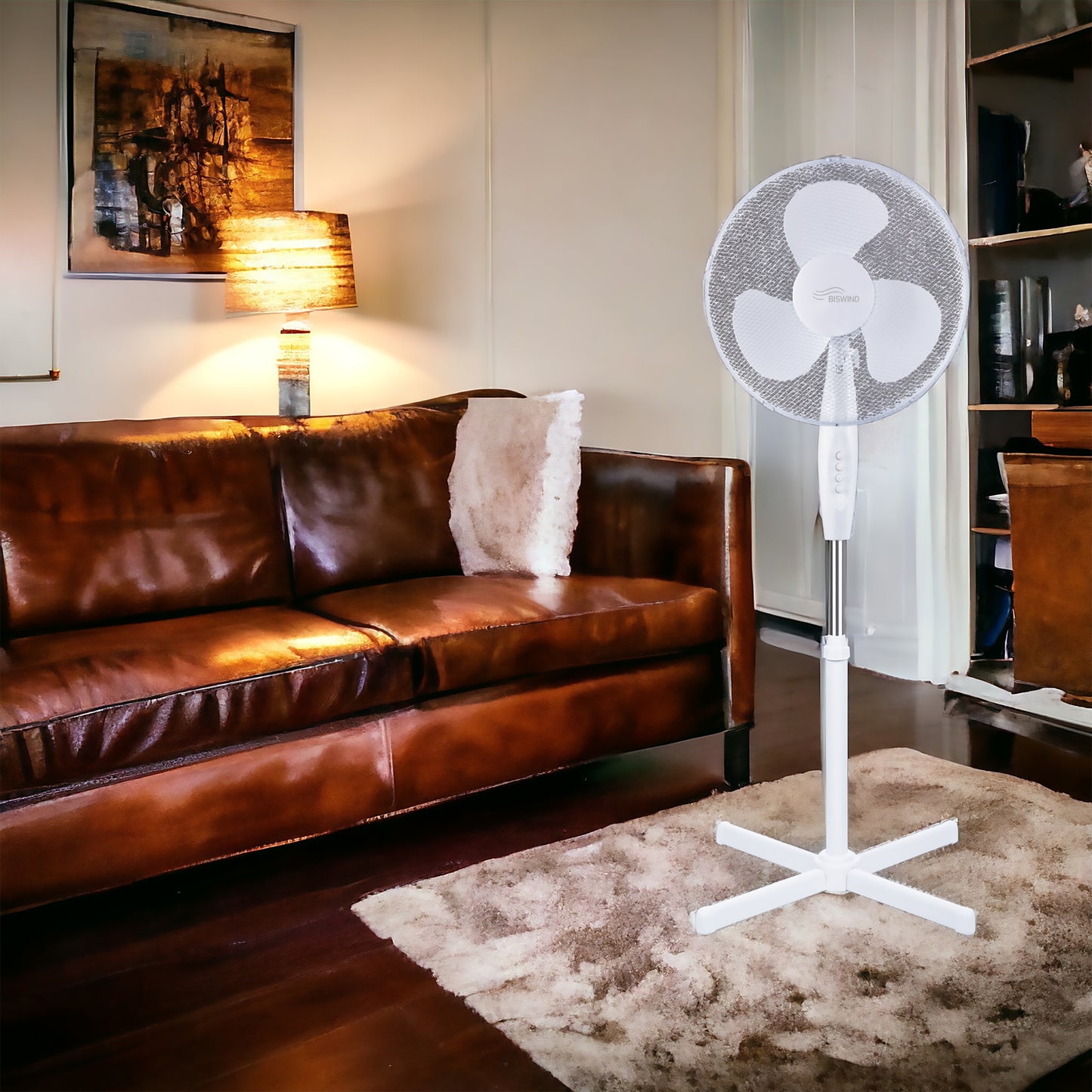 Stand fan 40 cm white - BW40CMSTUK