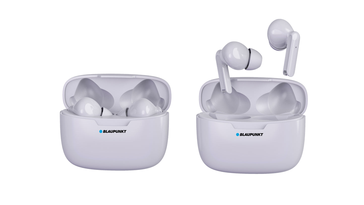 Blaupunkt  True Wireless Earbuds, Magnetic, Hands free, with charging case - White - BLP4958.112