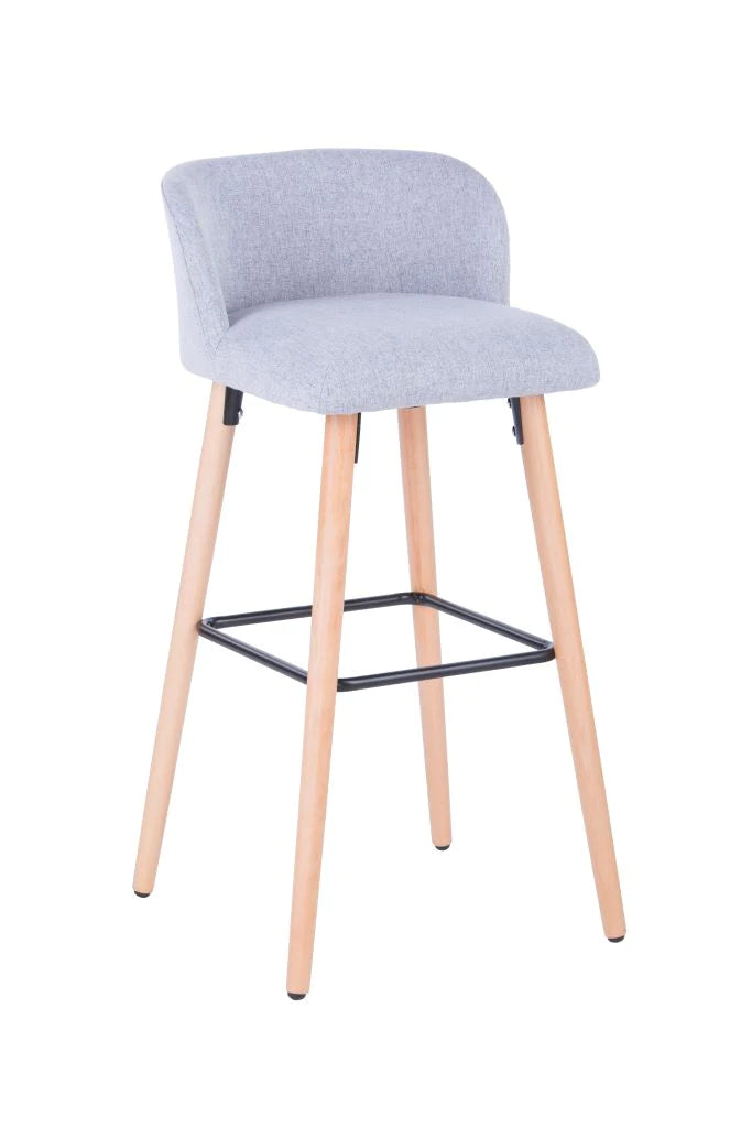 Alphason Claremont Barstool - Grey & Walnut Legs - ABS2169GRY