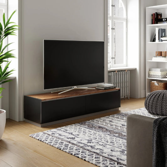 Alphason Horizon TV Stand, 1600 Wide, Up to 70" TV's, Reversible top panel: 2 colours - Walnut and Light Oak - 1/2ADHO1600