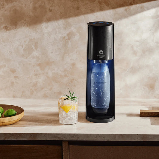 SodaStream E-Terra – 3 Fizz Levels, 60L CO₂ & 1L Bottle