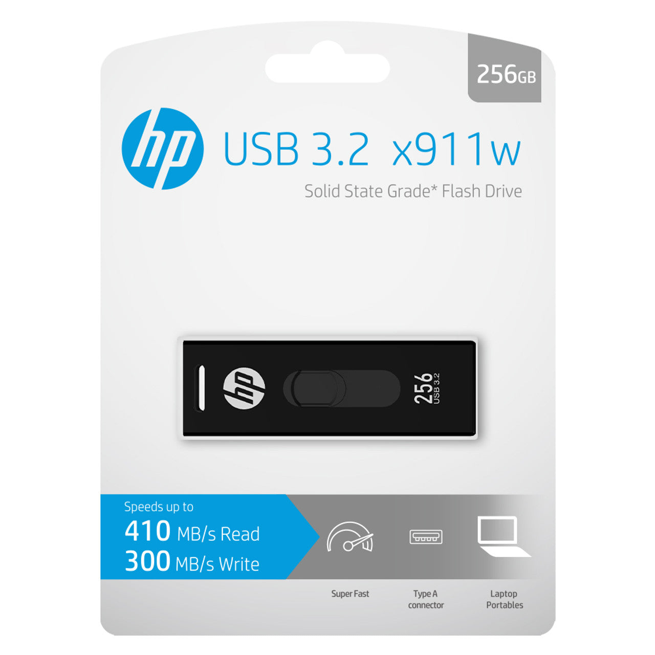 HP SSD, 256GB, USB Flash Drive x 911w - HPFD911W-256