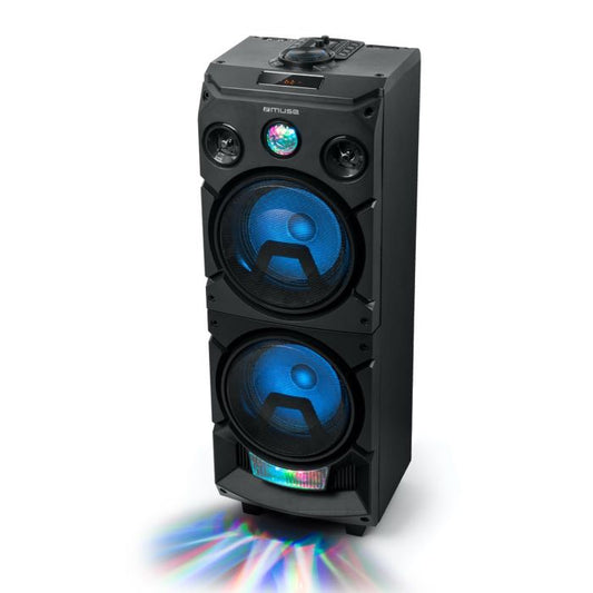 Muse Party Box BT Speaker – 400W, Aux, Mic, Lights, FM Radio
