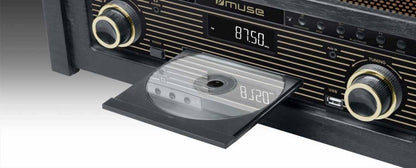 Muse Micro System CD w/ Turntable 20W - Black wood - MT-115W