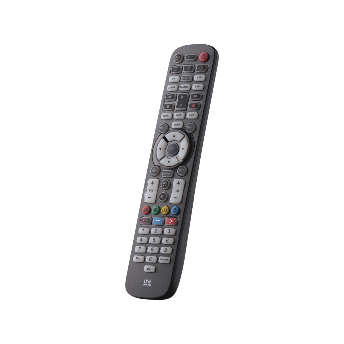 One For All Universal Remote, 6 devices, IR, antibacterial coating, Fully Backlit, 3 Smart activities keys - URC3661