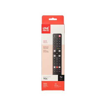 One for All - TCL / Thomson TV Replacement Remote Control, IR, Learning Feature, 3 Shortcut keys for Streaming Apps - URC4922