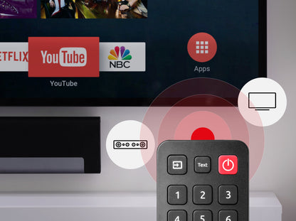 One for All - TCL / Thomson TV Replacement Remote Control, IR, Learning Feature, 3 Shortcut keys for Streaming Apps - URC4922