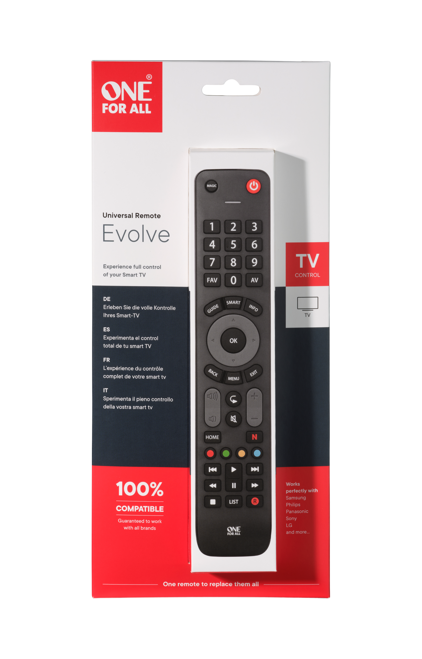 One For All Evolve TV Operate for 1 Device with Smart button - URC7115