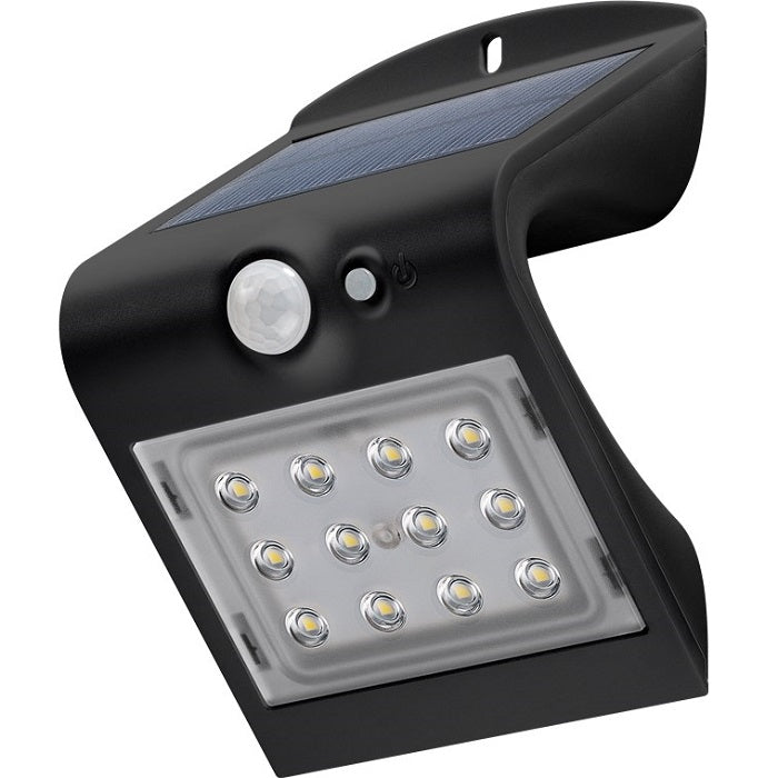 Goobay LED solar wall light, 1.5W, with motion sensor, Equivalent Wattage 24W BLACK - 45801