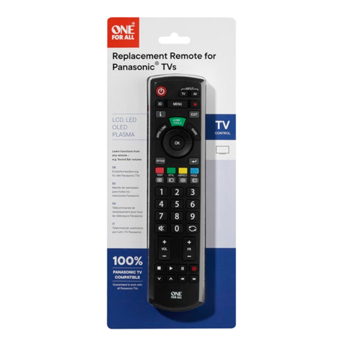 One for All, Samsung TV Replacement Remote Control, no setup required, Learning function, IR - URC4910