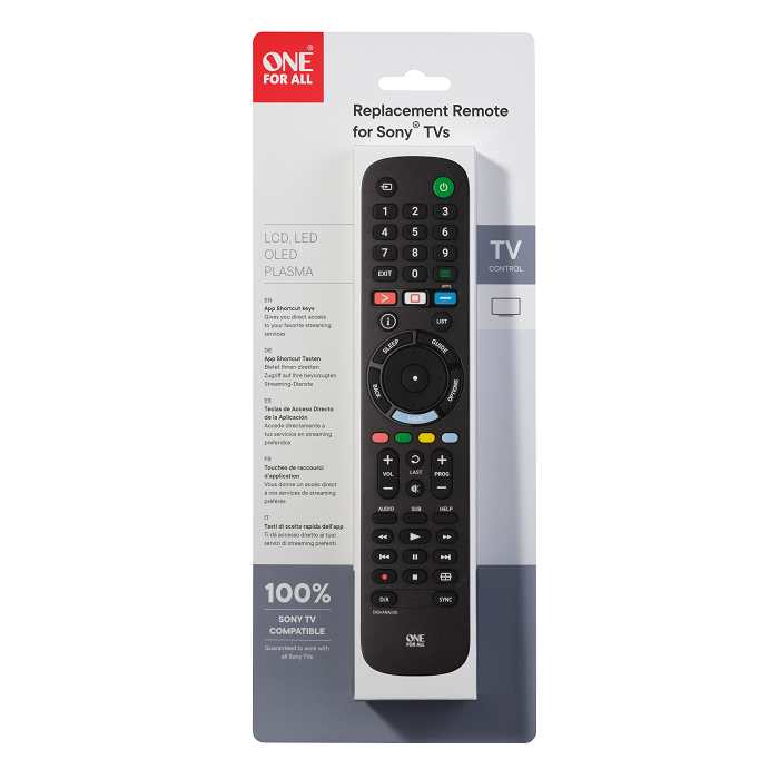 One For All Sony TV Replacement Remote Control - URC4912