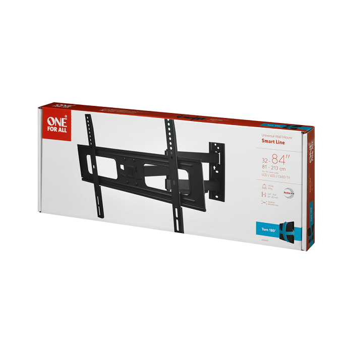 One For All Wall Mount, Smart, Tilt & Turn 180, Screens 32" To 84", Max Load 50kg - WM2651