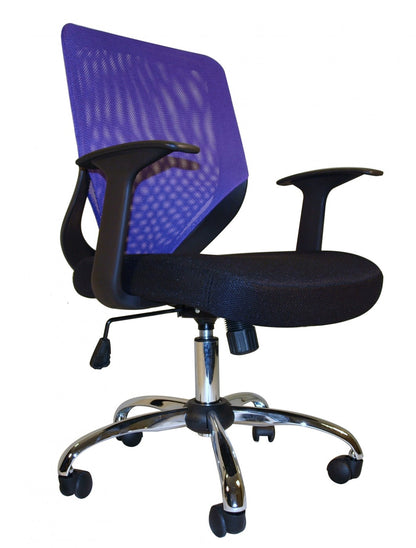 Alphason Atlanta Mesh Chair - Black & Purple - AOC9201-M-PUR