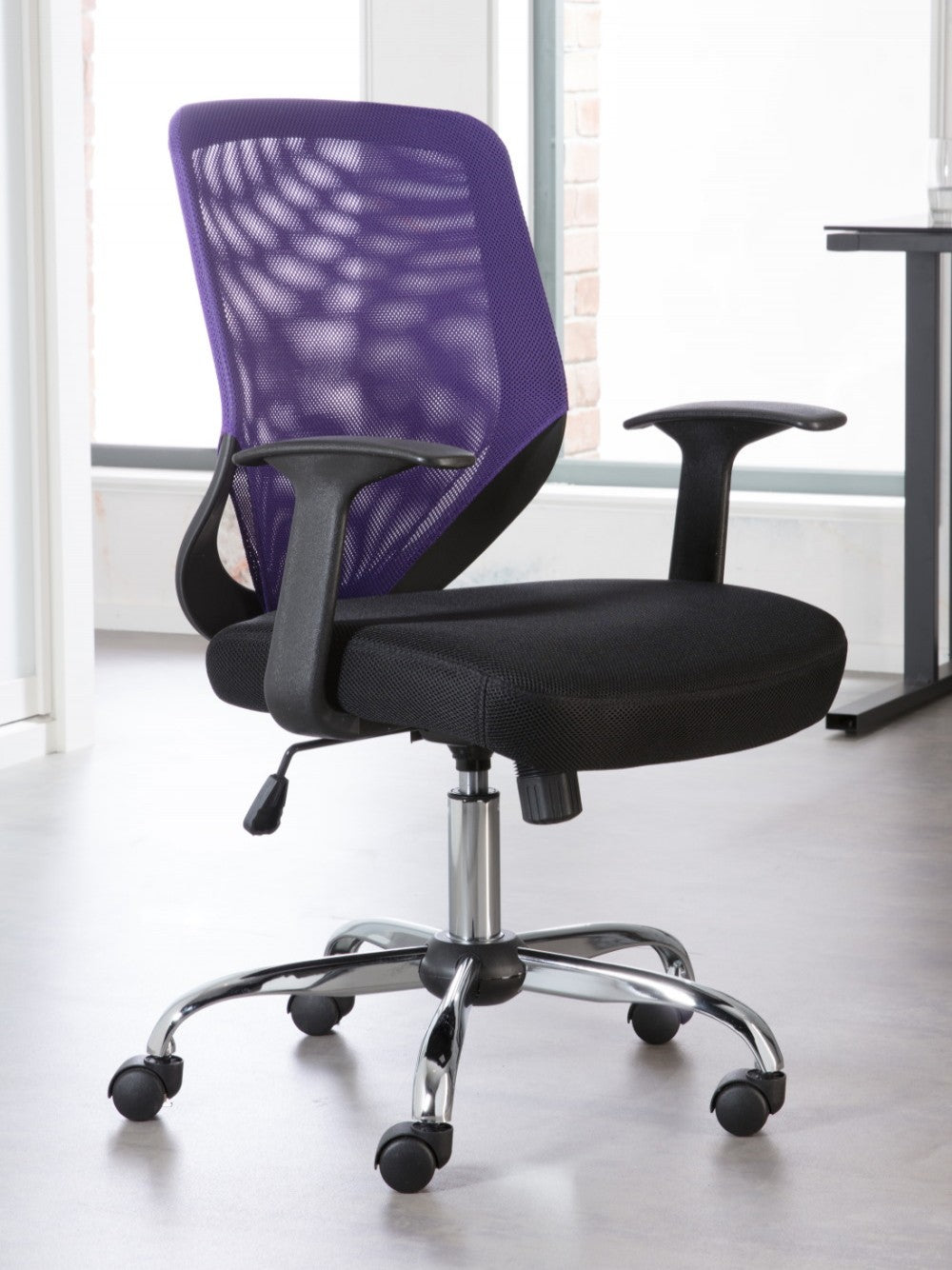 Alphason Atlanta Mesh Chair - Black & Purple - AOC9201-M-PUR